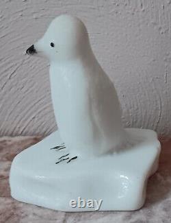 Westmoreland Milk Glass Penguin on Iceburg RARE Never Seen