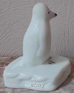 Westmoreland Milk Glass Penguin on Iceburg RARE Never Seen