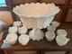 Westmoreland Milkglass Punch Bowl And Cups/ Great Condition