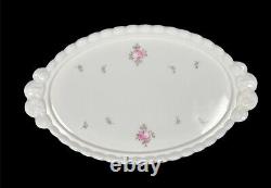 Westmoreland PANELED GRAPE ROSES & BOWS MILK GLASS 7pc DRESSER SETPG155