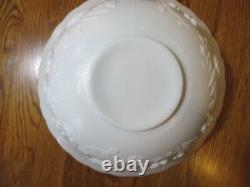 Westmoreland Punch Bowl Base 8 Cups Base Fruit Milk Glass Elegant White EUC #N34