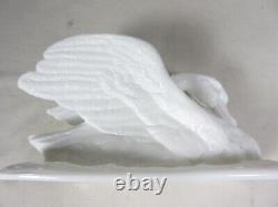 Westmoreland, Raised Wing Swan, Milk Glass, Dish/Bowl, Basketweave, Excellent