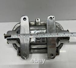 White Milk Glass & Aluminum Old Maritime Nautical Bulkhead Wall Light Fixture