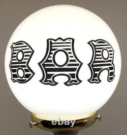 White Milk Glass BAR GLOBE Custom Liquor Bottle Lamp with Your CHOICE of Bottle