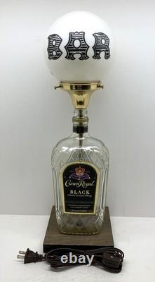 White Milk Glass BAR GLOBE Custom Liquor Bottle Lamp with Your CHOICE of Bottle