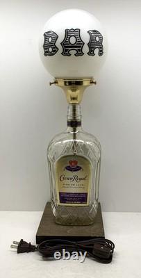 White Milk Glass BAR GLOBE Custom Liquor Bottle Lamp with Your CHOICE of Bottle