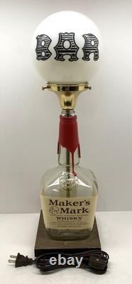 White Milk Glass BAR GLOBE Custom Liquor Bottle Lamp with Your CHOICE of Bottle