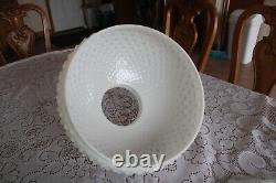 White Milk Glass Hobnail Globe Ex-Large Round Lamp Shade 13 5/8 Wide Fitter