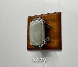 White Milk Glass Maritime Old Aluminum Nautical Bulkhead Wall Light Fixture