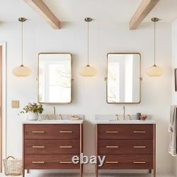 White Milk Glass Pendant Lights Kitchen Island Mid Century Modern Globe Penda