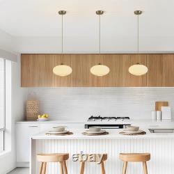 White Milk Glass Pendant Lights Kitchen Island Mid Century Modern Globe Penda