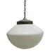 White Milk Glass Schoolhouse Globe Pendant Light