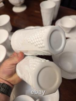White Milk Glass Set see photos fast free shipping