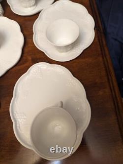 White Milk Glass Set see photos fast free shipping