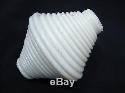 White Milk Glass Space Rings Cone Lightning Rod Ball Barn Ribbed Barn Finial