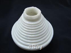 White Milk Glass Space Rings Cone Lightning Rod Ball Barn Ribbed Barn Finial