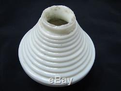 White Milk Glass Space Rings Cone Lightning Rod Ball Barn Ribbed Barn Finial