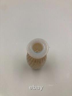 White Opalescent Reverse Swirl Bottle