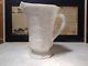 White Milk Glass Vintage Pitcher With Grapes Raised Design