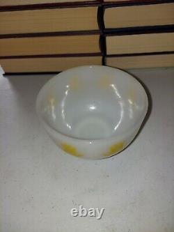 Yellow COLOR TULIP Anchor Hocking Fire King Vintage Cottage Cheese Promo Bowl